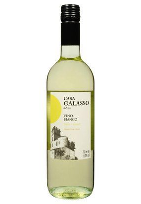 Вино Casa Galasso Vino Bianco напівсолодке біле 0.75/6 Італія 16202 фото