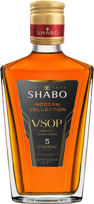 Коньяк України орд &laquo; п&rsquo;ять зірочок&raquo; ТМ &laquo;SHABO MODERN COLLECTION&raquo; 0,25/24 10923 фото