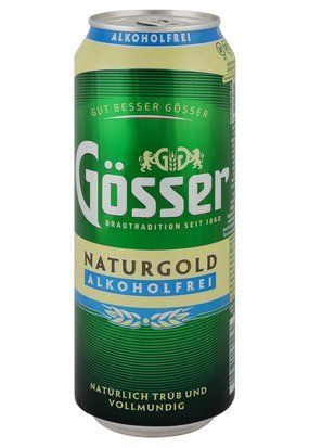 Пиво "Gosser Naturgold Alcoholfrei"світле нефільтр. з/б 0.5/24 Австрія ПРОМО ЛИСТОПАД 2024 16234 фото