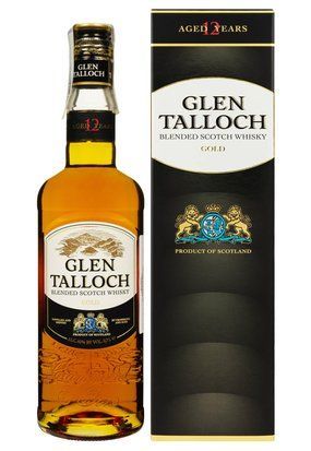 Віскі "Glen Talloch Gold 12 YO Deluxe"Blended Scotch 40% в сув. упак. 0.7/6 Шотландія 14412 фото