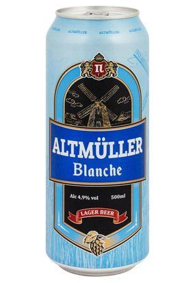 Пиво "AltMuller Blanche" ("АльтМюллер Бланш") З/Б світле неф 0,5/12 "Полтавпиво" 9233 фото