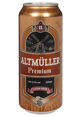 Пиво "АльтМюллер Преміум" ("AltMuller Premium") З/Б світле 0,5/12 "Полтавпиво" 9319 фото