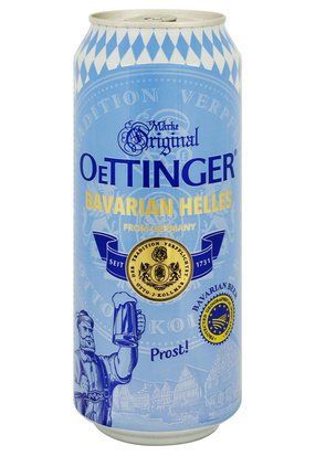 Пиво "Oettinger Bavarian Helles"світле пастериз. з/б 0.5/24 Німеччина ПРОМО ЛИСТОПАД 2024 14879 фото