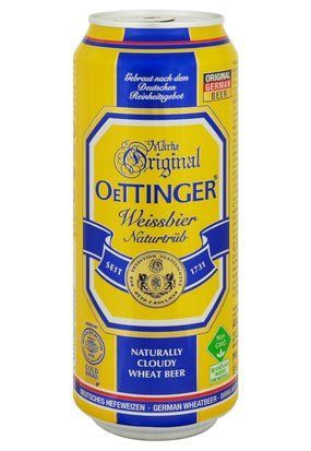 Пиво "Oettinger Weissbier"світле нефільтр. пшеничне з/б 0.5/24 Німеччина ПРОМО ЛИСТОПАД 2024 14877 фото