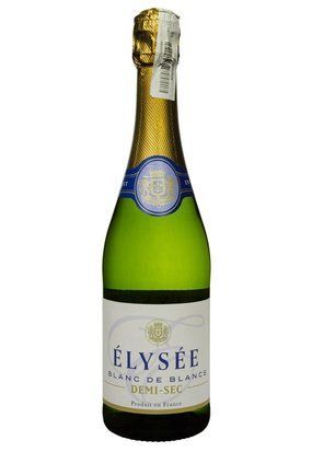Вино ігристе Elysee Blanc De Blancs Demi-Sec напівсухе біле 0.75/6 Франція 12800 фото
