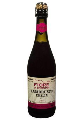 Вино напівігристе Lambrusco Dell`Emilia Fiore di Cremona IGT Rosso напівсолодке червоне 0.75л Італія 8182 фото