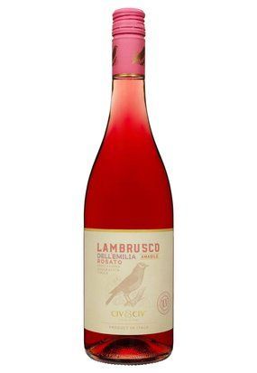 Вино напівігристе Civ&Civ Lambrusco dell'emilia Rosato Amabile напівсолодке рожеве 0.75/6 Італія 15785 фото