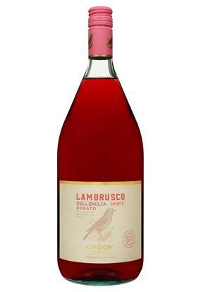 Вино напівігристе Civ&Civ Lambrusco dell'emilia Rosato Amabile напівсолодке рожеве 1.5/6 Італія 15782 фото