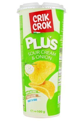 Чіпси картопляні "Sour Cream &Onion (Сметана з цибулею)"тубус 0.100гр/15 ТМ Crik Crok ПРОМО ЛИСТОП 16305 фото